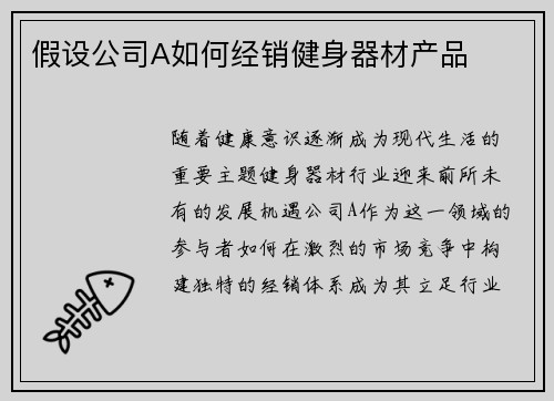 假设公司A如何经销健身器材产品